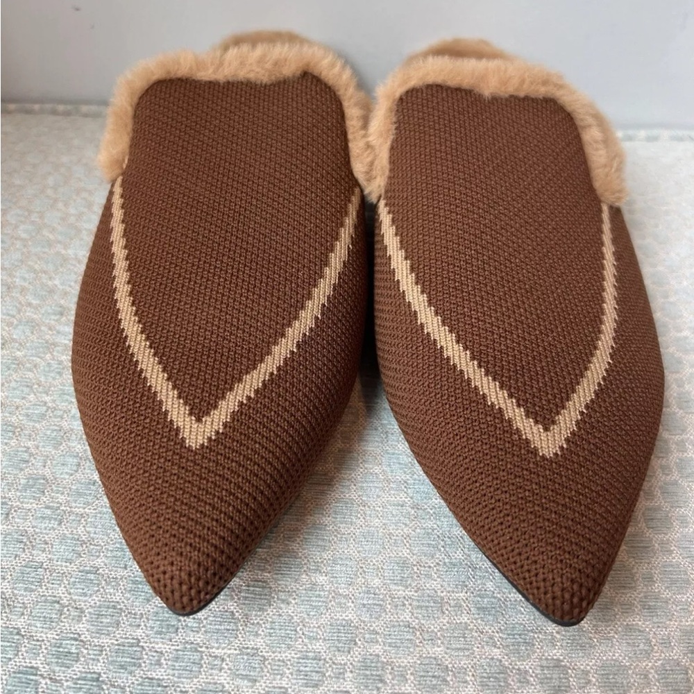 Vivaia fur lined mules.  Worn once.